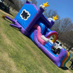 16209DC8 942E 46AB 8C75 A66CEADA6ADC 1774307679 5n1 Unicorn bounce house with basketball goal slide and pool