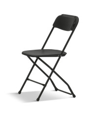Black folding chairs