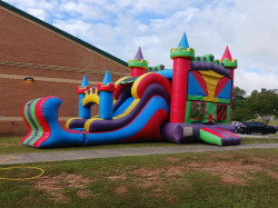 3n1 Royal Castle bounce house basketball goal and slide